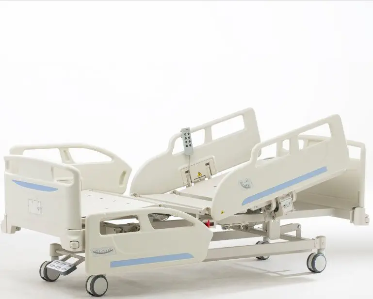 เตียงผู้ป่วยชนิดสามไกร์ปรับด้วยไฟฟ้าราวปีกนกสำหรับพักฟื้นที่บ้าน  Nursing home bed DA-3A1  Pukang