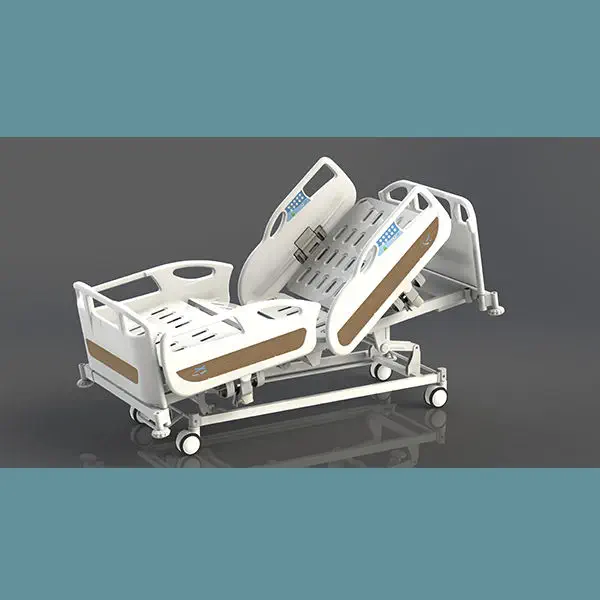 เตียงผู้ป่วยชนิดสามไกร์ปรับด้วยไฟฟ้าราวปีกนก  Hospital bed C-501  HYZMED