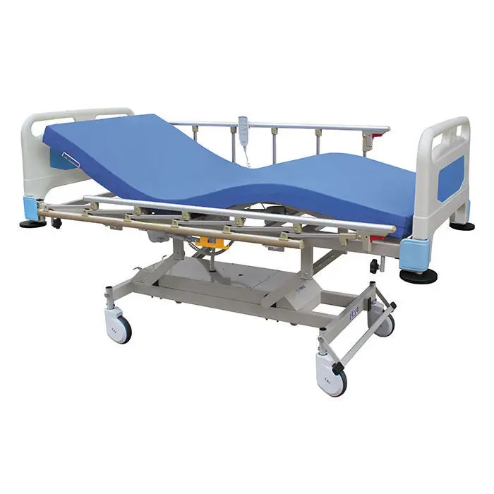 เตียงผู้ป่วยชนิดสามไกร์ปรับด้วยไฟฟ้าราวสไลด์ พร้อมเบาะและเสาน้ำเกลือ  Home care bed BA7003  LKL