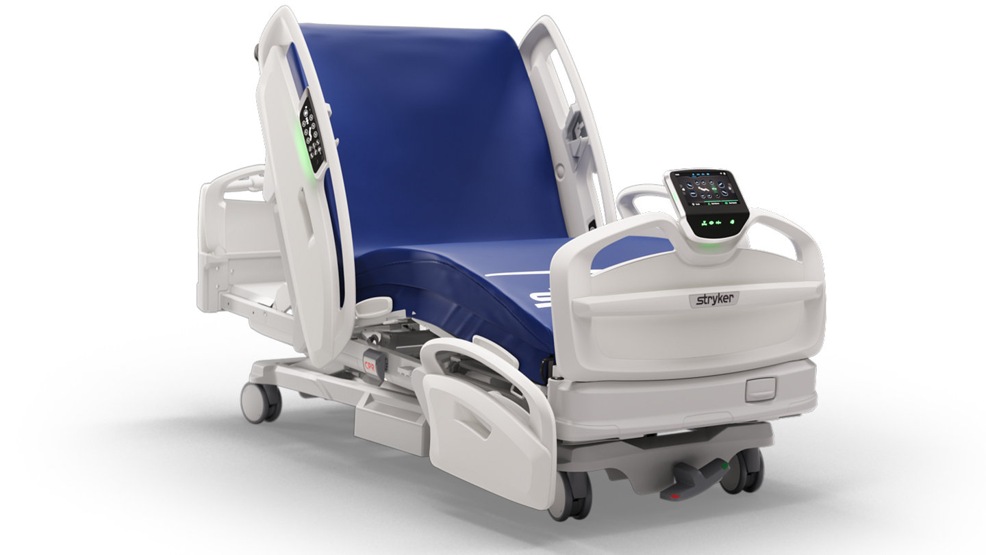 เตียงผู้ป่วยสำหรับไอซียูปรับด้วยไฟฟ้าชนิด 4 motor  Intensive care bed ProCuity ZXM  Stryker