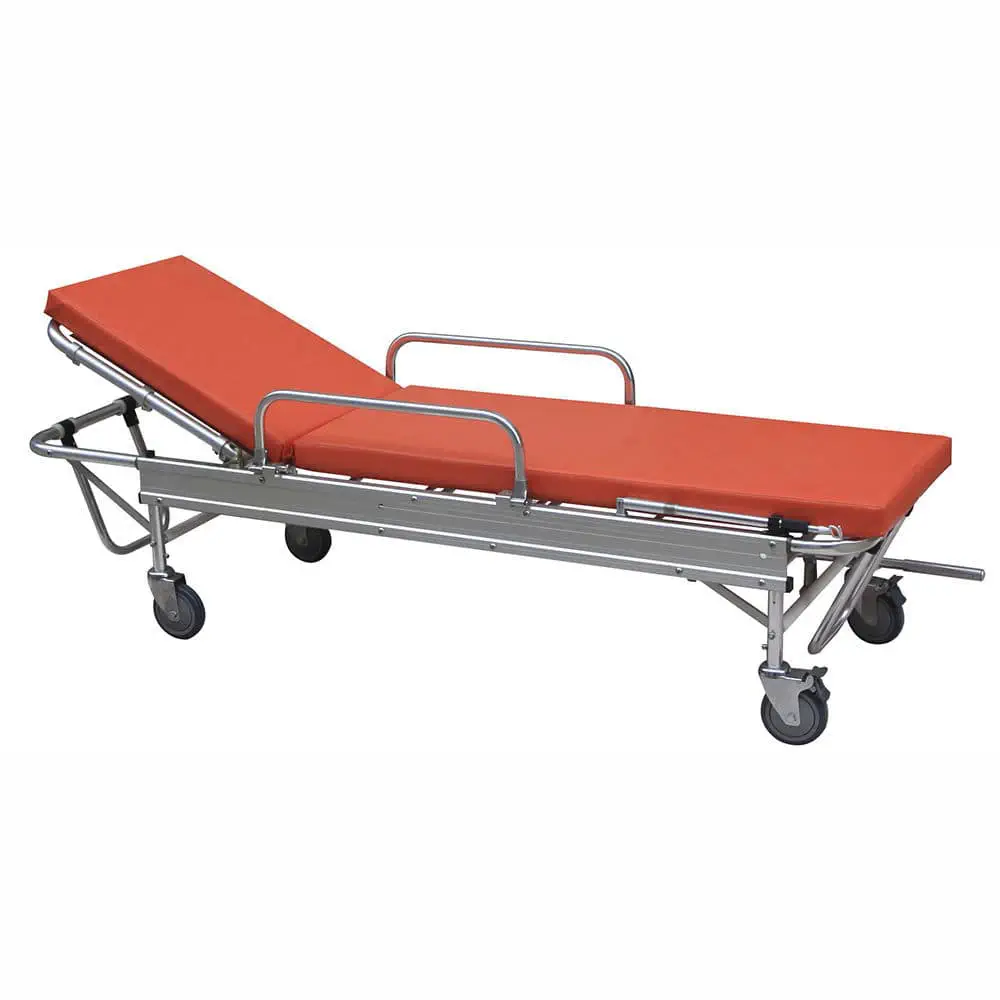 เตียงเคลื่อนย้ายผู้ป่วยปรับระดับมือหมุน  Patient transfer stretcher trolley SKB039(B)  Saikang