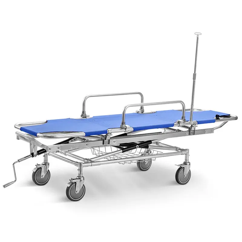 เตียงเคลื่อนย้ายผู้ป่วยปรับระดับมือหมุน  Patient transfer stretcher trolley SKB040(A)  Saikang