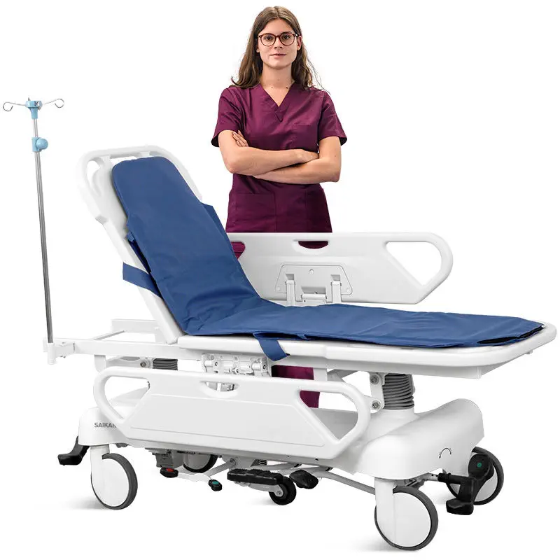 เตียงเคลื่อนย้ายผู้ป่วยปรับระดับไฮดรอลิก  Patient transfer stretcher trolley SKB041-2  Saikang