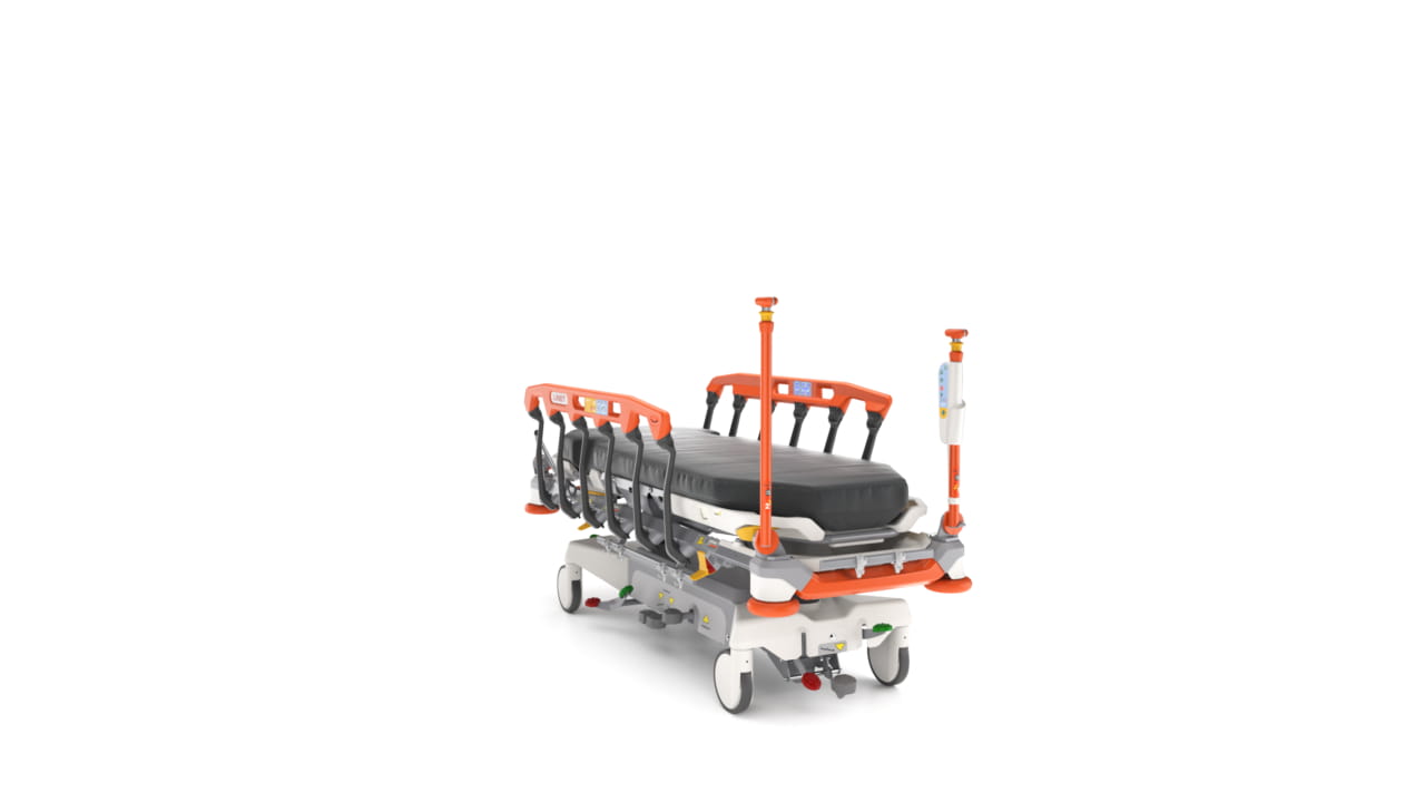 เตียงเคลื่อนย้ายผู้ป่วยปรับไฟฟ้าแบบพรีเมี่ยม Premium Hydraulic Emergency and Transport Stretcher รุ่น Sprint 200 E ยี่ห้อ Linet