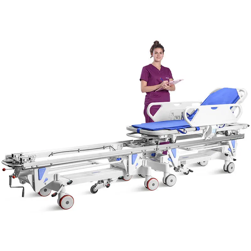 เตียงเคลื่อนย้ายผู้ป่วยสำหรับเชื่อมต่อห้องผ่าตัด  Patient transfer stretcher trolley SKB041  Saikang