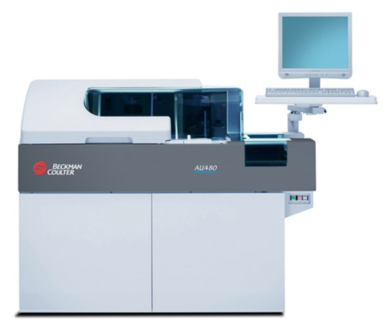 เครื่องตรวจวิเคราะห์สารเคมี ในเลือดชนิดอัตโนมัติ BECKMAN COULTER  รุ่น AU480 Clinical Chemistry System