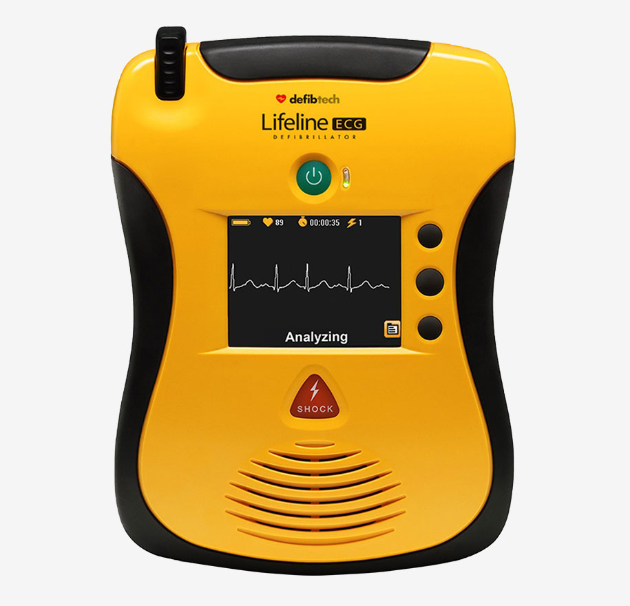 เครื่องกระตุกหัวใจไฟฟ้าแบบอัตโนมัติพร้อมระบบเฝ้าติดตามคลื่นไฟฟ้าหัวใจ  Lifeline ECG Defibtech
