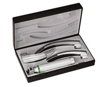 ชุดเครื่องมือส่องหลอดลม  RI-INTEGRAL F.O. LARYNGOSCOPE SET, LED 2.5V  MCINTOSH BLADE NO.2,3,4 (RIE-8041) ยี่ห้อ Riester