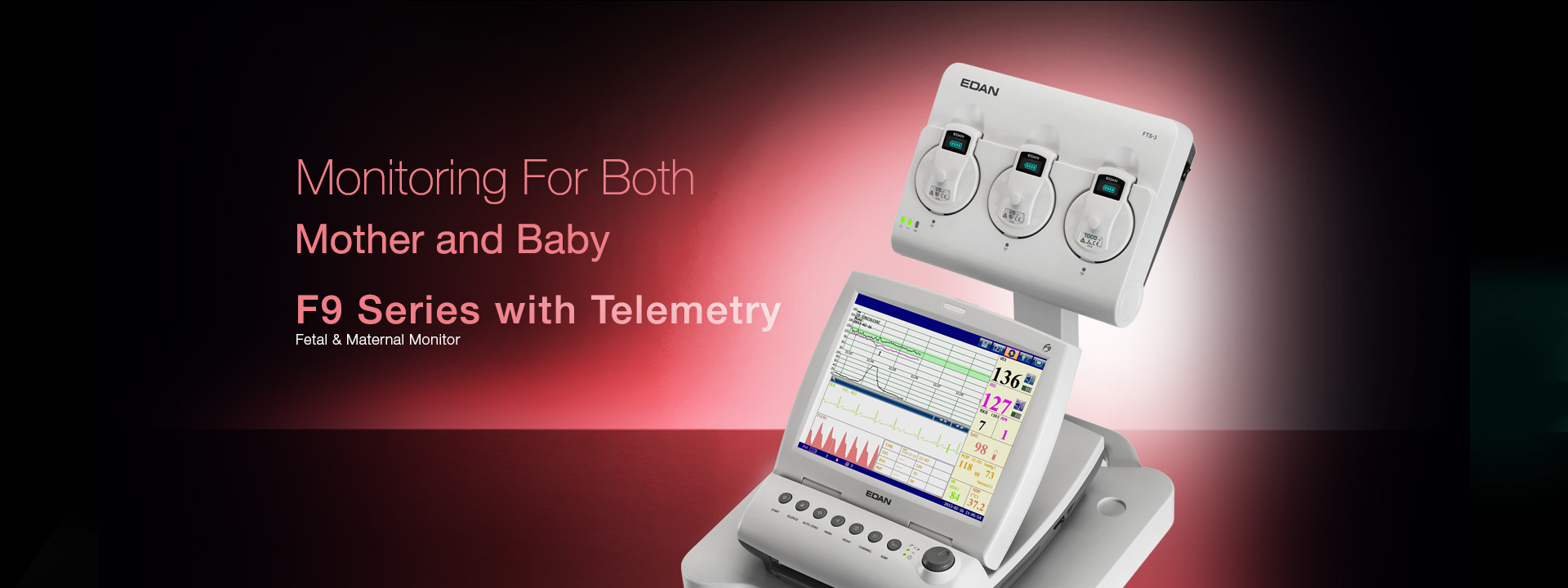 เครื่องตรวจสมรรถภาพทารกในครรภ์สำหรับตรวจเด็กแฝด  F9 Series with FTS-3  EDAN