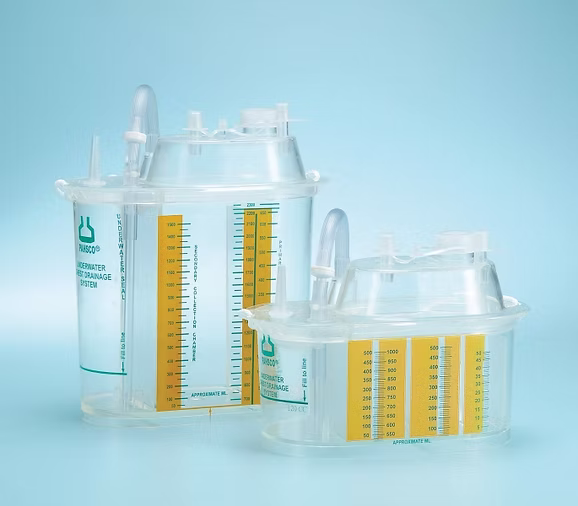 ขวดควบคุมแรงดันและรองรับของเหลวจากปอดชนิด 3 ช่อง ใน 1 ขวด  Chest Drainage Device (3-Chamber Type)