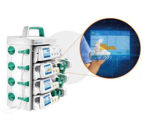 เครื่องควบคุมการให้สารน้ำทางหลอดเลือดดำชนิด 3 สาย  Multi-channel infusion pump HP TCI  Medcaptain