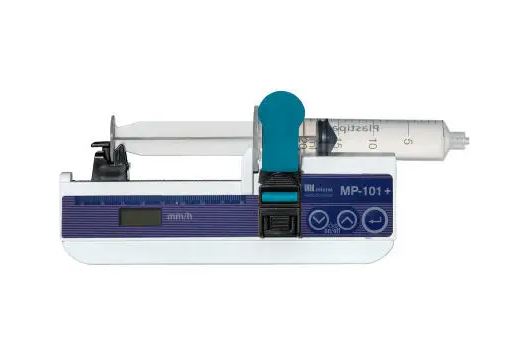 เครื่องควบคุมการให้สารละลายด้วยกระบอกฉีดยา  1-channel syringe pump MP 101+  Micrel