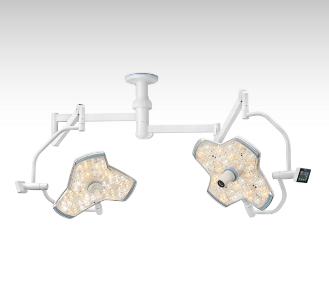 โคมไฟผ่าตัดใหญ่ชนิดโคมคู่ แบบแขวนเพดาน ขนาดไม่น้อยกว่า 130,000 ลักซ์  HyLED X9/X5  Mindray
