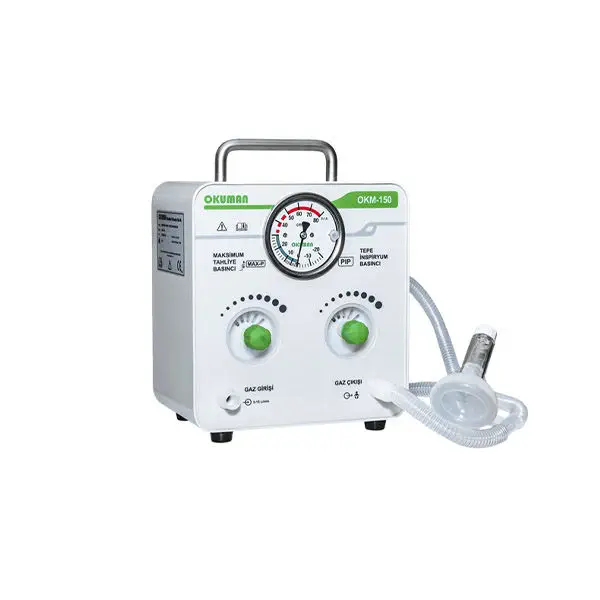 เครื่องช่วยกู้ชีวิตทารกแบบแรงดันบวก  Resuscitation ventilator OKM 150  Okuman