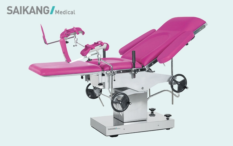 เตียงคลอดมือหมุน  Manual obstetric bed  A105  Saikang