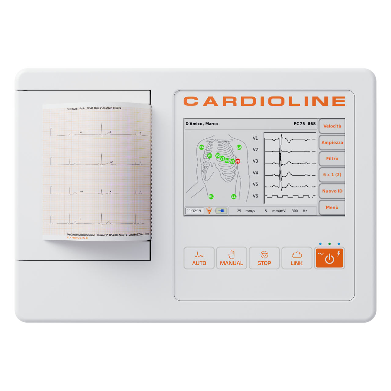 เครื่องตรวจคลื่นไฟฟ้าหัวใจ พร้อมระบบวิเคราะห์ผล  ECG100L  CARDIOLINE