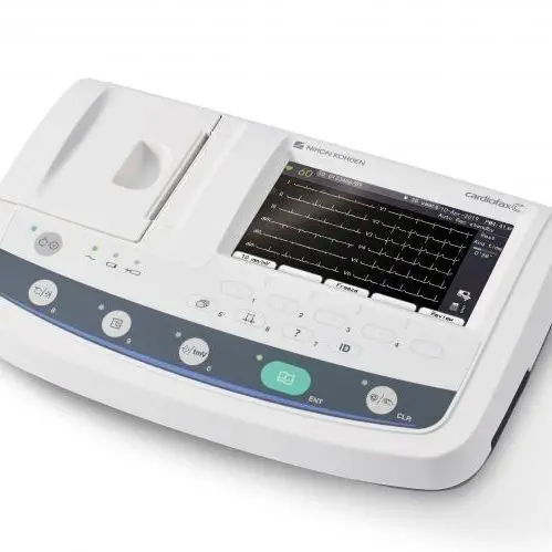เครื่องตรวจคลื่นไฟฟ้าหัวใจ พร้อมระบบวิเคราะห์ผล  Resting electrocardiograph Cardiofax C  Nihon Kohden