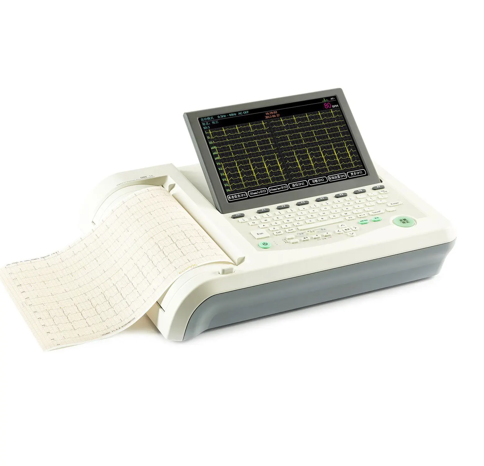 เครื่องตรวจคลื่นไฟฟ้าหัวใจ พร้อมระบบวิเคราะห์ผล  Resting electrocardiograph EUROECG 1201A  LUMED