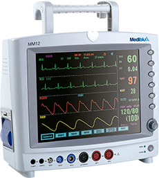 เครื่องติดตามการทำงานของหัวใจและสัญญาณชีพอัตโนมัติ  รุ่น MM12 ยี่ห้อ Mediblu