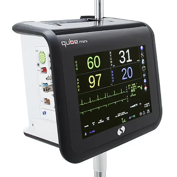 เครื่องติดตามการทำงานของหัวใจและสัญญาณชีพอัตโนมัติ  Compact patient monitor 91389 Qube Mini  Spacelabs Healthcare