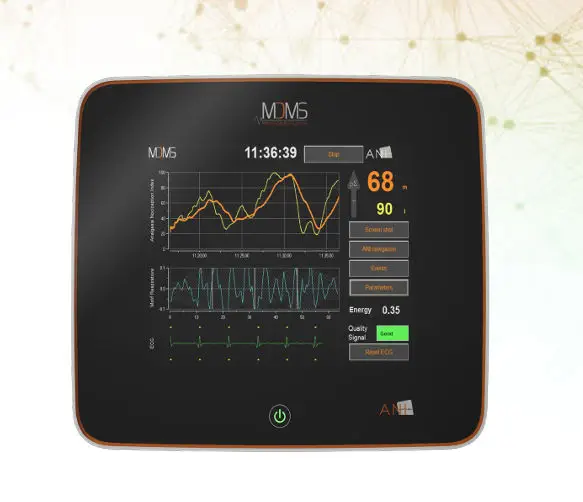 เครื่องติดตามการทำงานของหัวใจและสัญญาณชีพอัตโนมัติ  Heart rate patient monitor ANI  Mdoloris Medical Systems