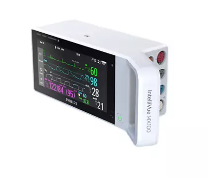 เครื่องติดตามการทำงานของหัวใจและสัญญาณชีพอัตโนมัติ  IntelliVue MX100 Patient monitor  Philips