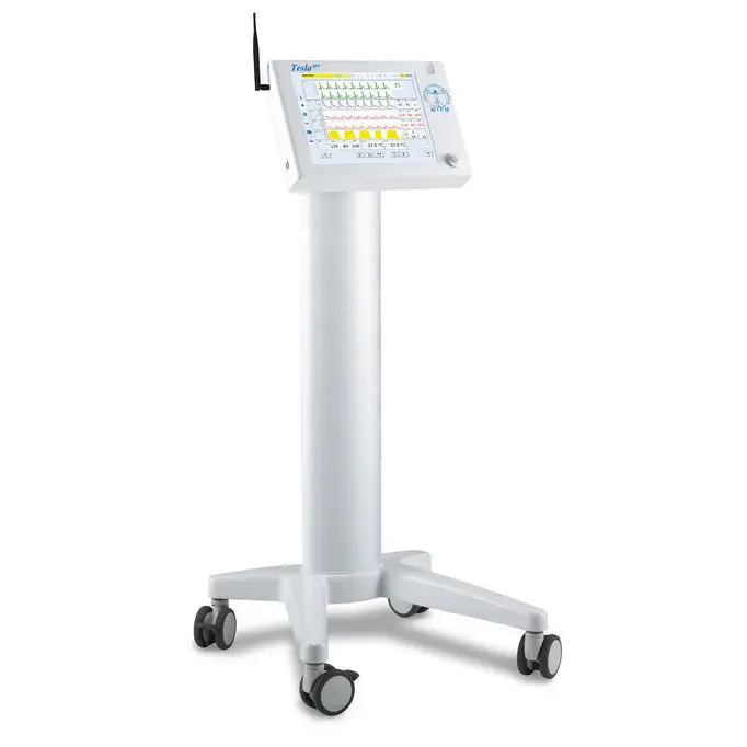 เครื่องติดตามการทำงานของหัวใจและสัญญาณชีพอัตโนมัติ  Patient monitor on casters TeslaM3  MIPM