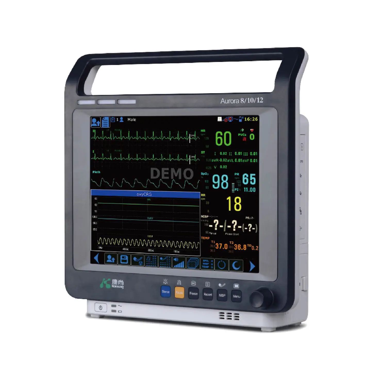 เครื่องติดตามการทำงานของหัวใจและสัญญาณชีพ  Portable patient monitor Aurora 12  Konsung