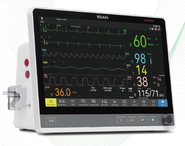 เครื่องติดตามการทำงานของหัวใจและสัญญาณชีพ ยี่ห้อ Edan รุ่น CX15