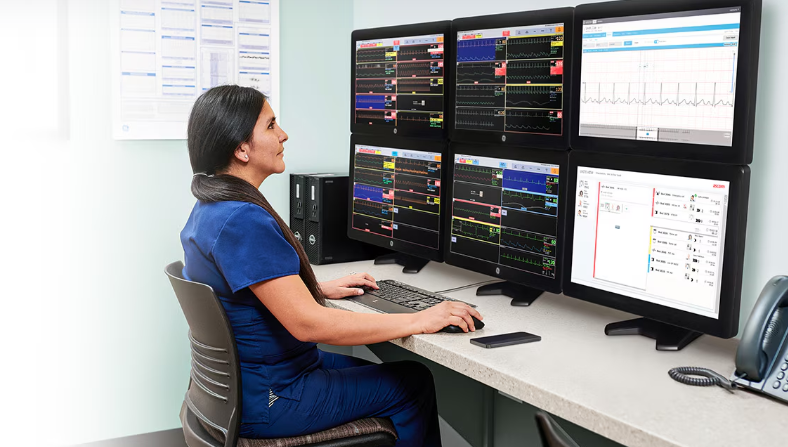 เครื่องติดตามการทำงานของหัวใจไร้สายแบบรวมศูนย์ไม่น้อยกว่า 8 ยูนิต  Digital Centralized Monitoring Unit  GE Healthcare