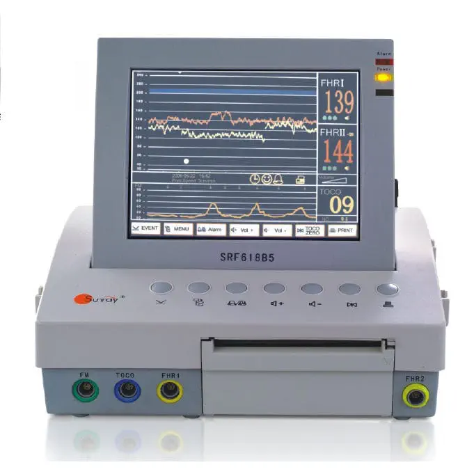 เครื่องติดตามสัญญาณชีพทารกในครรภ์และวัดการหดรัดตัวของมดลูกแบบรวมศูนย์  FHR fetal monitor SRF618 B5  Sunray