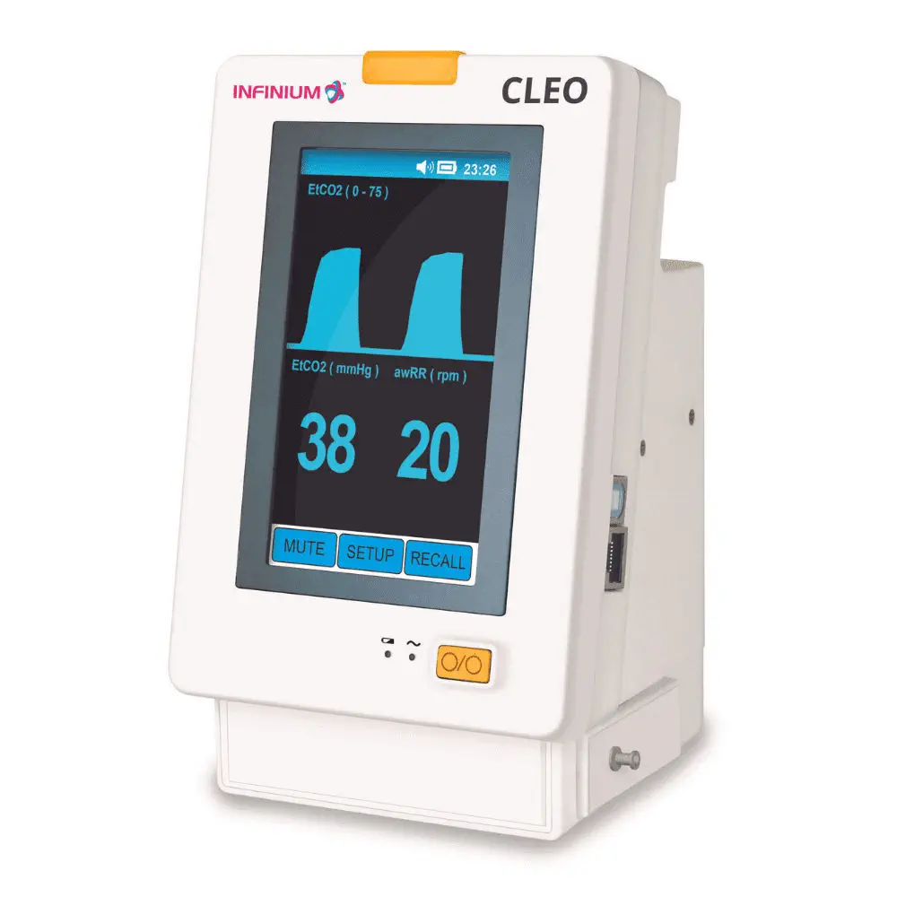 เครื่องติดตามสัญญาณชีพพร้อมวัดค่าคาร์บอนไดออกไซด์  Capnography vital signs monitor Cleo™  Infinium