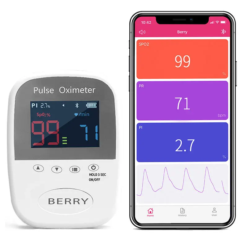 เครื่องวัดออกซิเจนในเลือดอัตโนมัติชนิดพกพา  Hand-held pulse oximeter BM1000A  Berry