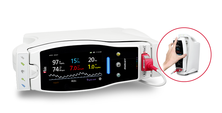เครื่องวัดออกซิเจนในเลือดอัตโนมัติชนิดพกพา  Radical-7® Pulse CO-Oximeter®  Masimo