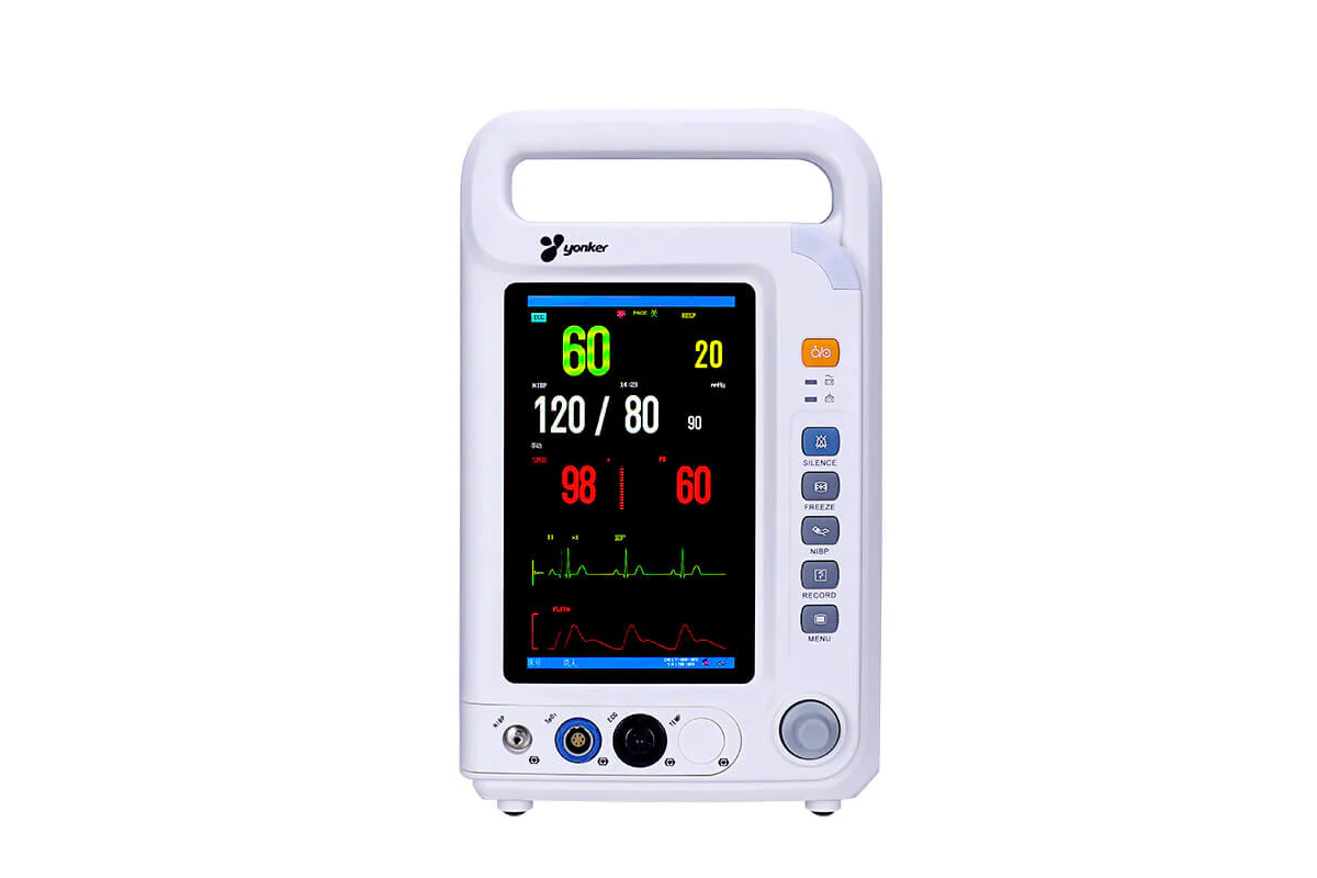 เครื่องเฝ้าติดตามการทางานของหัวใจ  YK-8000A (ECG+NIBP+ SpO2+PR)  YONKER