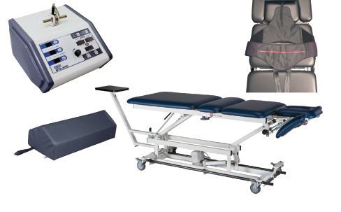 เครื่องดึงคอและหลังอัตโนมัติ พร้อมเตียงปรับระดับได้  Automatic neck and back traction machine with adjustable bed