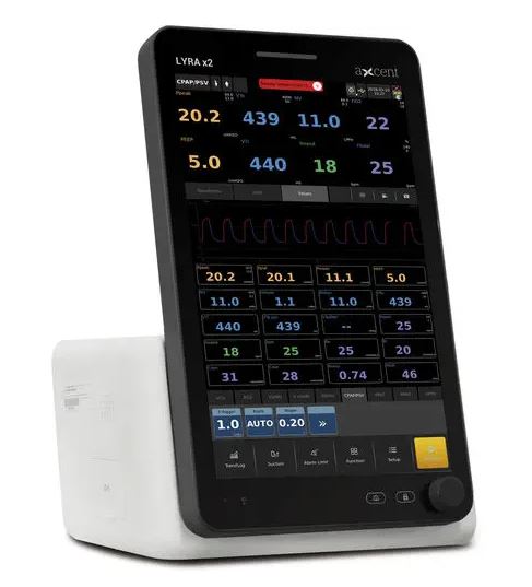 เครื่องช่วยหายใจชนิดควบคุมด้วยปริมาตร  Intensive care ventilator LYRA x2  aXcent medical