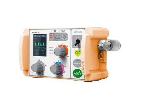 เครื่องช่วยหายใจสำหรับใช้ในรถพยาบาล  Emergency ventilator MUSCA x1  aXcent medical