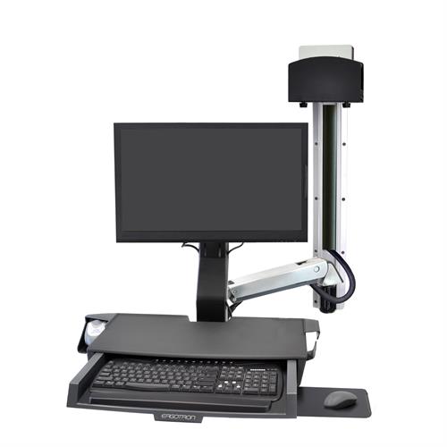 Wall mouth desk สำหรับการใช้งานพื้นที่จำกัด  StyleView Combo System with Worksurface & Pan  ergotron