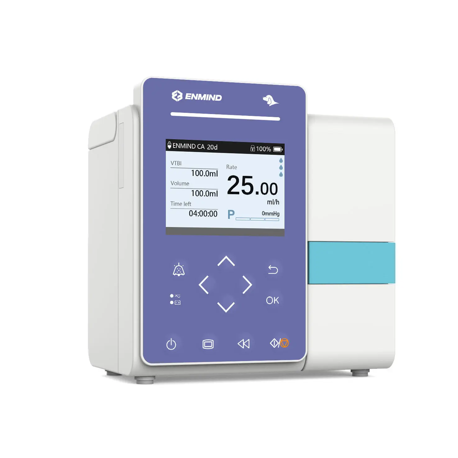 เครื่องควบคุมการให้สารละลายทางหลอดเลือดคำโดยอัตโนมัติสำหรับสัตว์ 1-channel infusion pump EN-V3 Vet  Enmind