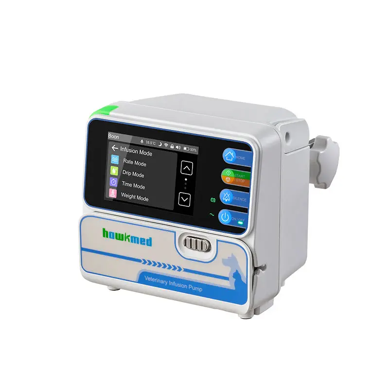 เครื่องควบคุมการให้สารละลายทางหลอดเลือดคำโดยอัตโนมัติสำหรับสัตว์ 1-channel infusion pump HK-T100  Hawkmed