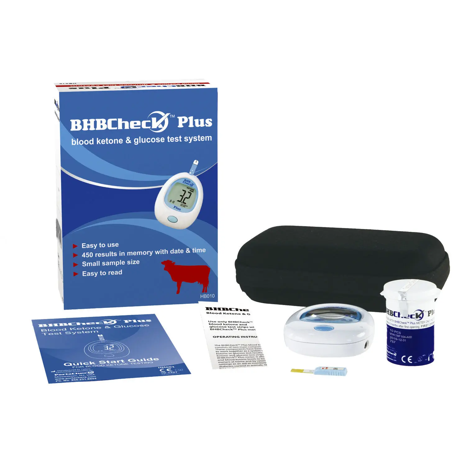 เครื่องตรวจวัดระดับน้ำตาลสำหรับสัตว์  Veterinary blood glucose meter BHBCheck™ Plus  PortaCheck