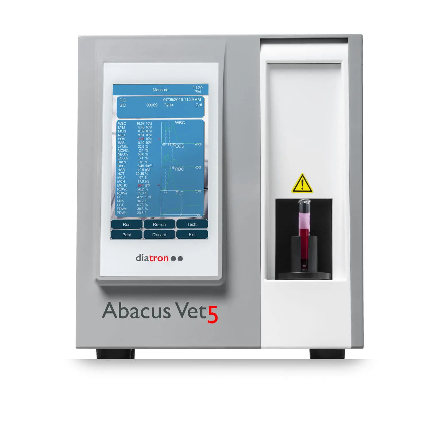เครื่องตรวจวิเคราะห์ทางห้องปฏิบัติการโลหิตวิทยาสำหรับสัตว์ Veterinary hematology analyzer Abacus Vet5  Diatron
