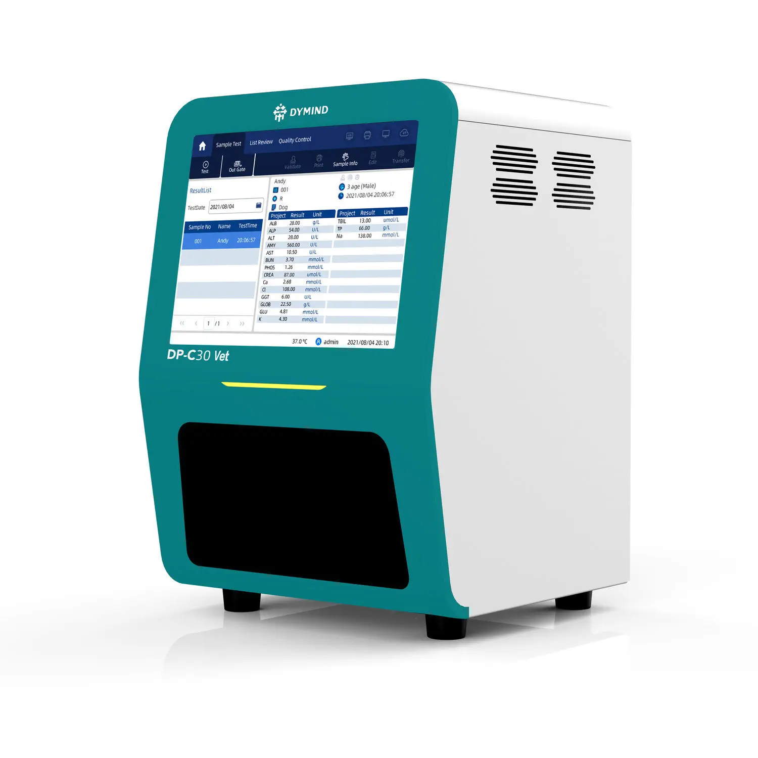 เครื่องตรวจวิเคราะห์สารเคมีในเลือดแบบอัตโนมัติสำหรับสัตว์ POC biochemistry analyzer DP-C30VET  Dymind