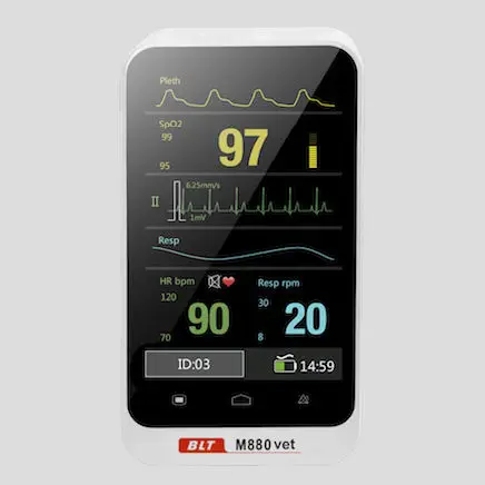 เครื่องติดตามการทำงานของหัวใจและสัญญาณชีพอัตโนมัติแบบมือถือสำหรับสัตว์ M880 Vet  BLT Biolight