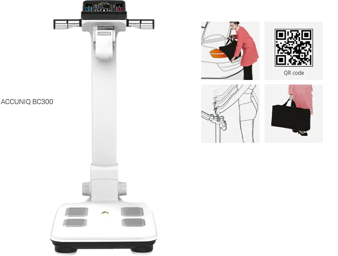 เครื่องวิเคราะห์องค์ประกอบร่างกายแบบแยกส่วน  Body Composition Analyzers ACCUNIQ BC300  ACCUNIQ