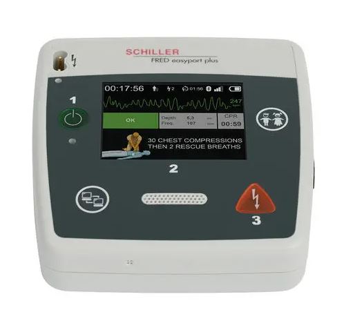 เครื่องกระตุกไฟฟ้าหัวใจ  Semi-automatic external defibrillator FRED easyport plus  SCHILLER