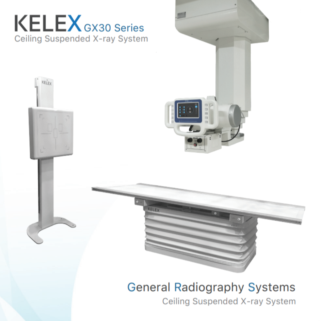 เครื่องเอ็กซเรย์ทั่วไป ขนาดไม่น้อยกว่า 630 เอ็ม.เอ. แบบแขวนเพดาน รุ่น GX30 Ceiling X-ray ยี่ห้อ KELEX